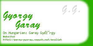 gyorgy garay business card